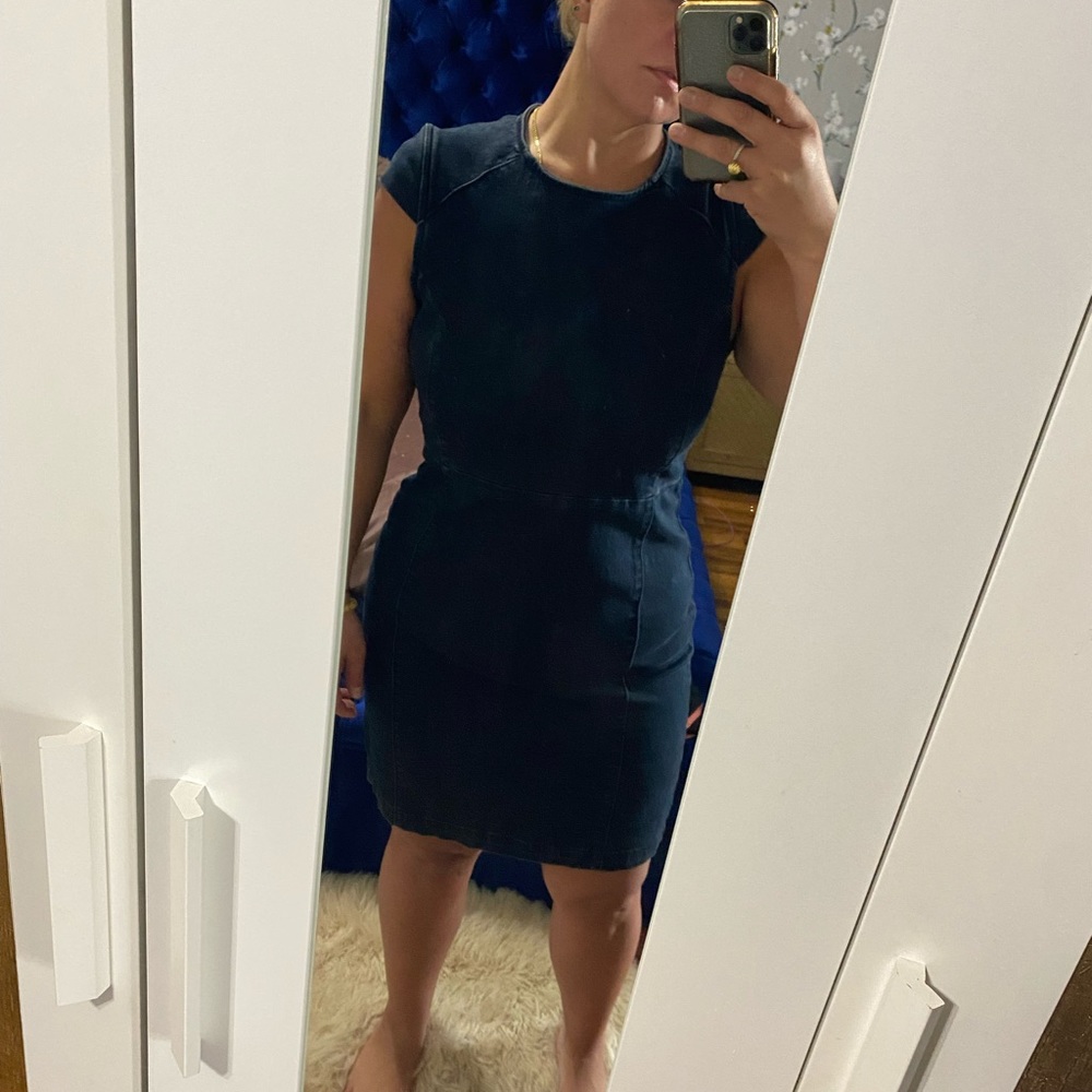 Calvin Klein Blue Denim Stretchy Dress